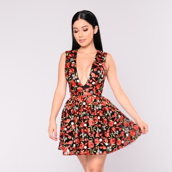 Embroidered Skater Dress - Picture 2 of 6